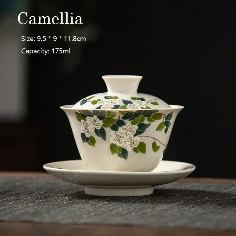 Elegante Gaiwan de Cerámica Gris | Juego de Té Kung Fu Perfecto
