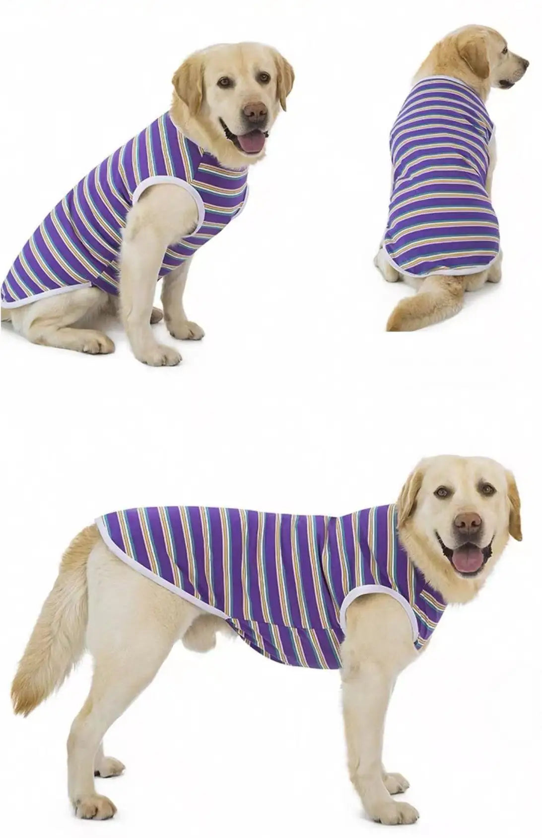 Summer Sleeveless Vest for Medium and Large Dogs | Comfortable Pet Pajamas