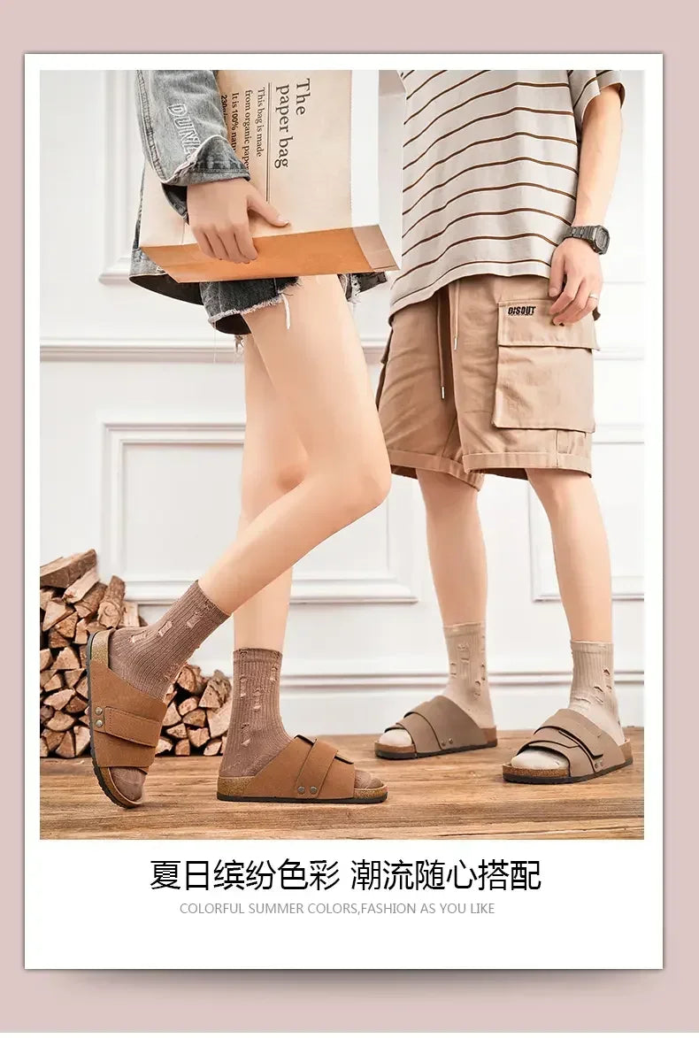 Men's Cork Slippers | Stylish Comfortable Summer Beach Slides
