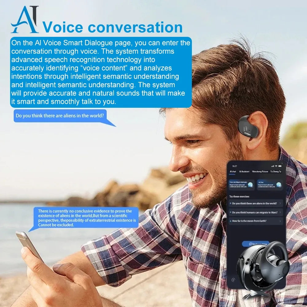 Smart Waterproof Wireless Translation Earbuds for Seamless Communication
