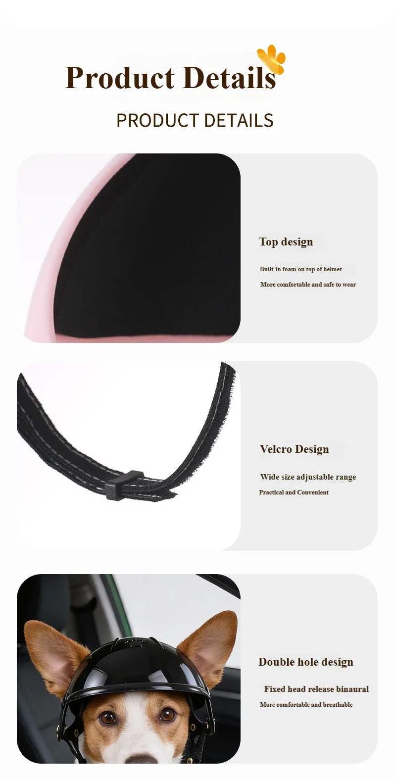 Pink Pet Helmet | Stylish Dog & Cat Motorcycle Accessory