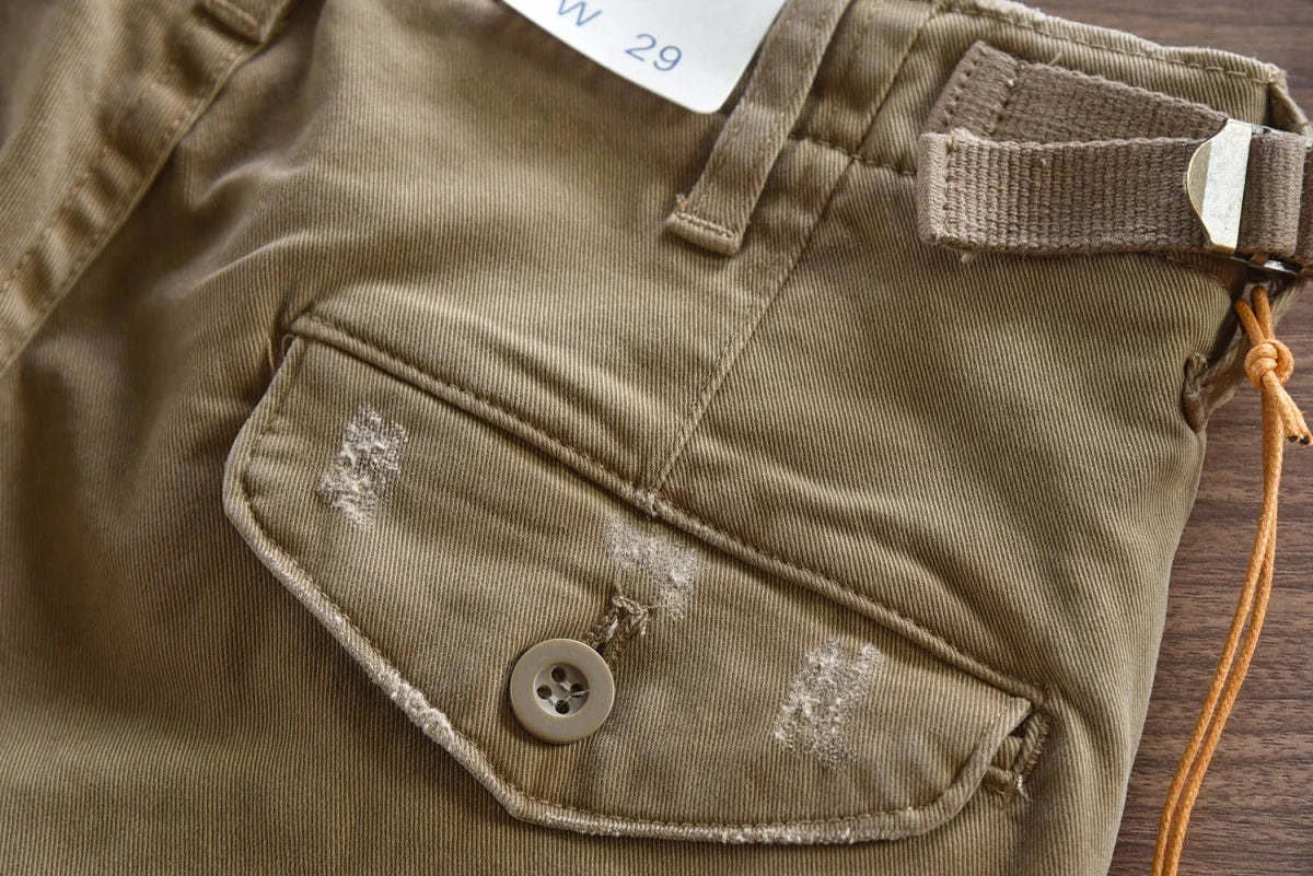 Slim-Fitting Men's Casual Cargo Pants | Pure Cotton Comfort