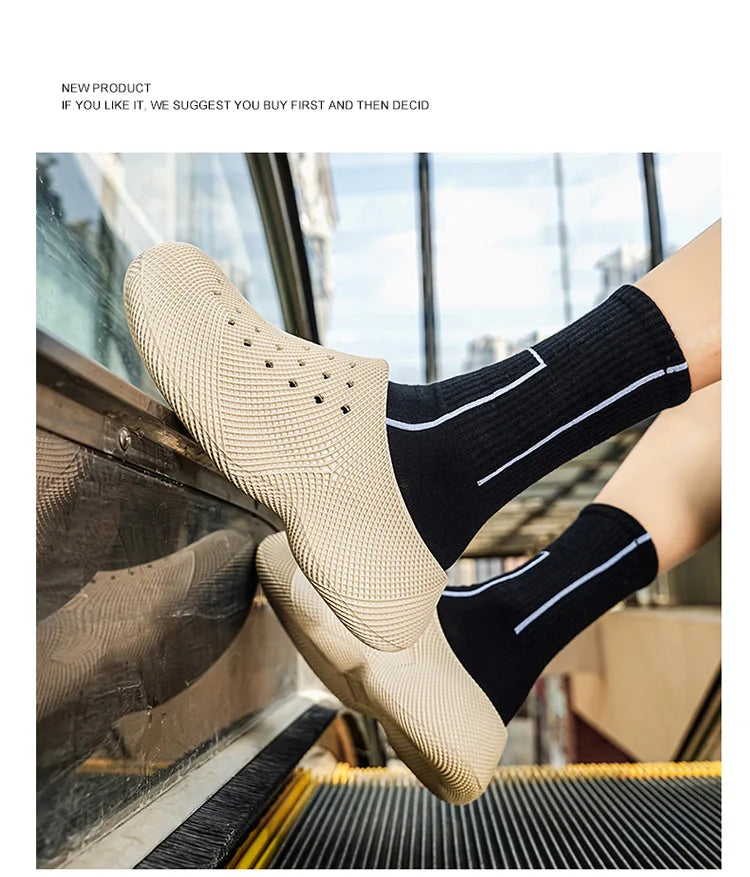Generic Closed Toe Clogs 3d Printed Thick Sole Non Slip Soft Cushion Casual Summer Outdoor Slippers For Men Women Couple
