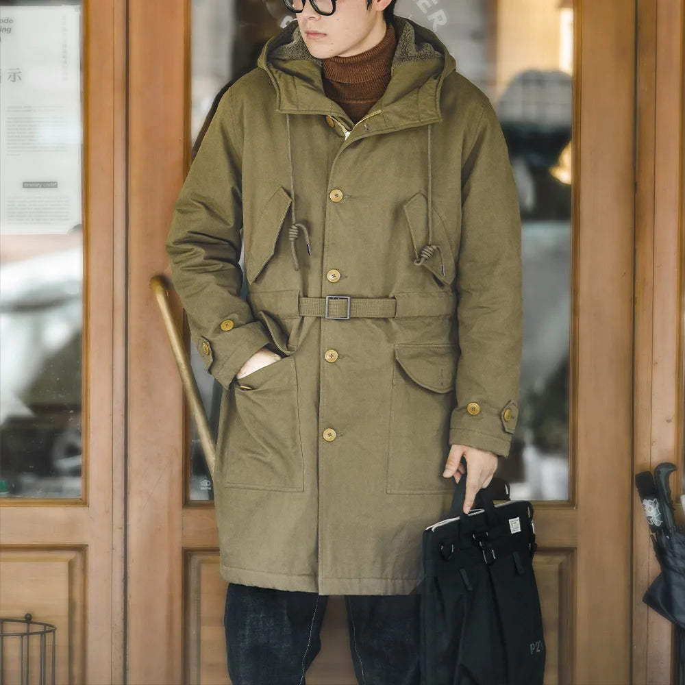 Men's Heavyweight Hooded Parka | Warm Cotton Winter Coat