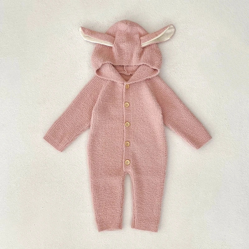 Cozy Cartoon Baby Rompers with Rabbit Ears | Adorable Infant Pajamas