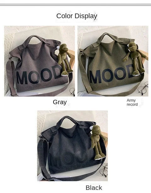Stylish Women's Canvas Messenger Bag | Trendy Crossbody Handbag