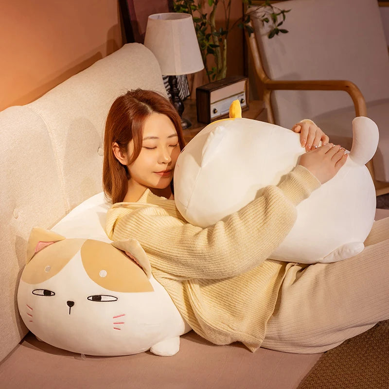 Cute Kawaii Cat Plush Toys | Soft Plush Sleep Pillow Cushion