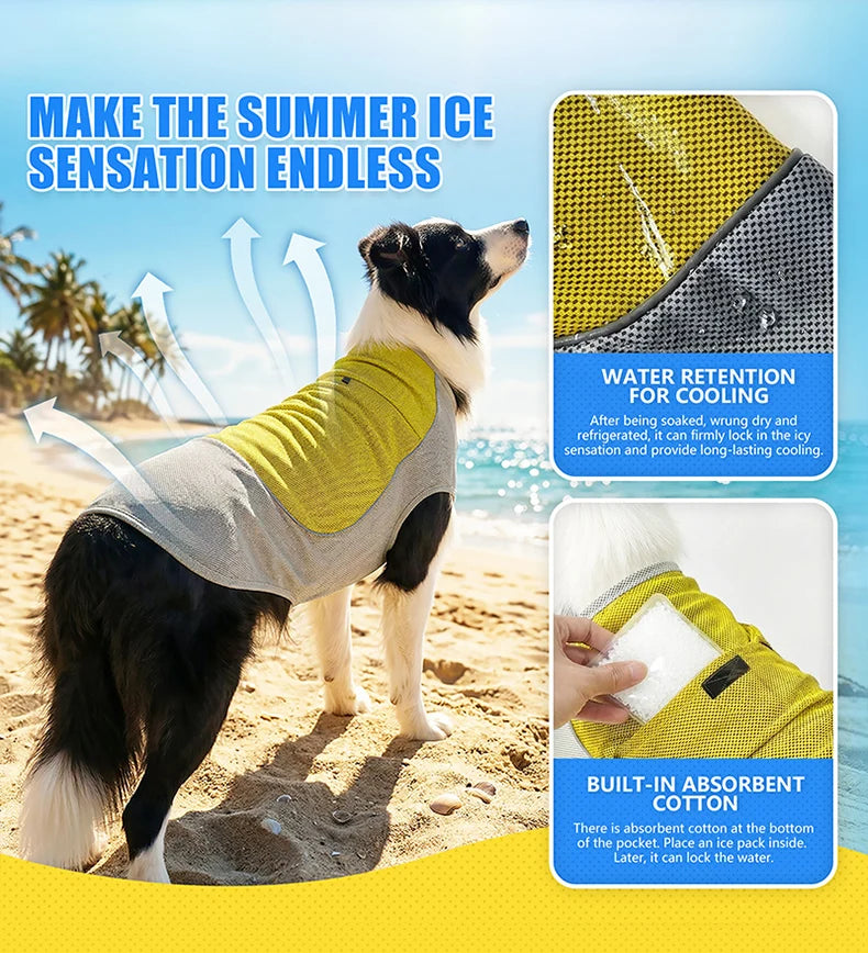 Pet Summer Cooling Vest | Breathable Heat Relief for Dogs