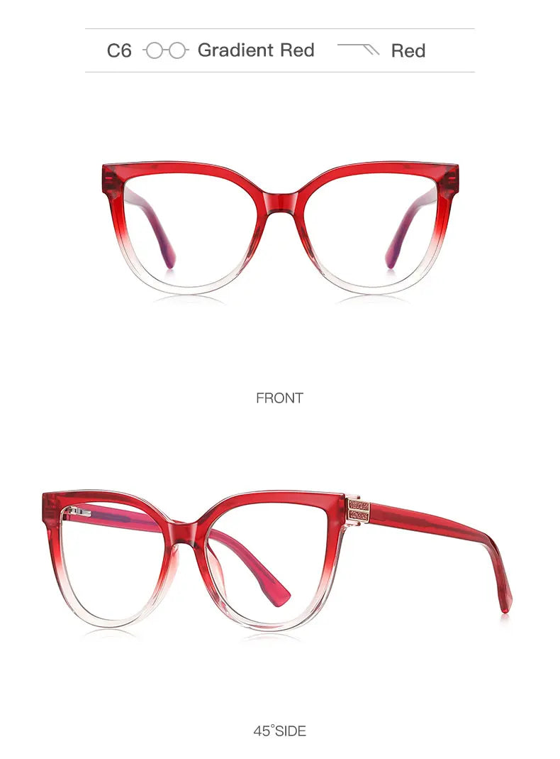 Large Frame Cat's Eye Butterfly Reading Glasses for Women | Stylish Design