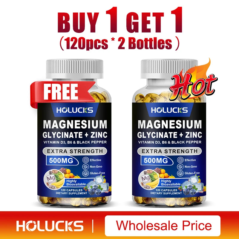 Magnesium Glycinate & Zinc Supplement | Optimize Sleep & Stress Relief