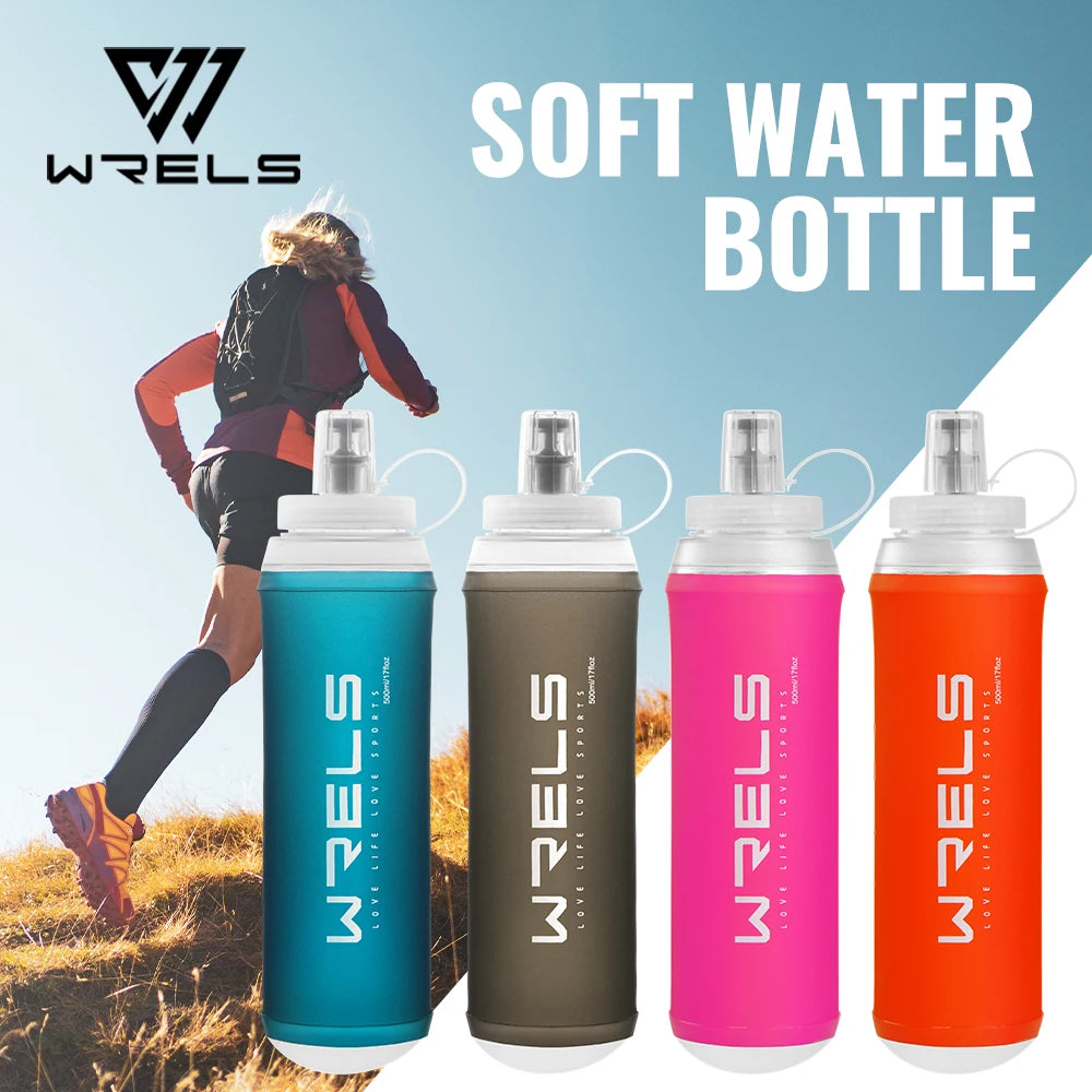 500ML Collapsible Sports Water Bottle | BPA-Free Soft Flask