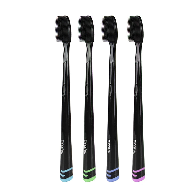 Silicone Bristle Toothbrush Sets | Colorful Deep Cleaning Tools