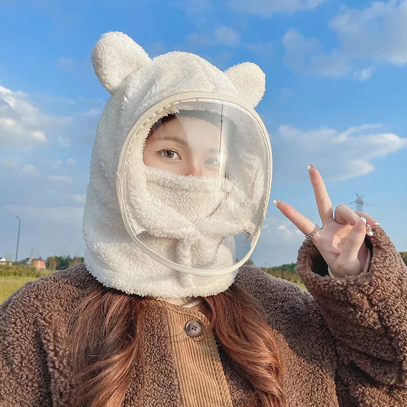 Unisex Windproof Full Face Mask Beanie | Warm Fleece Winter Hat