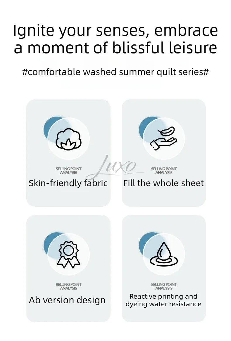 Lightweight Breathable Cooling Summer Quilt | Soft Duvet Comforter