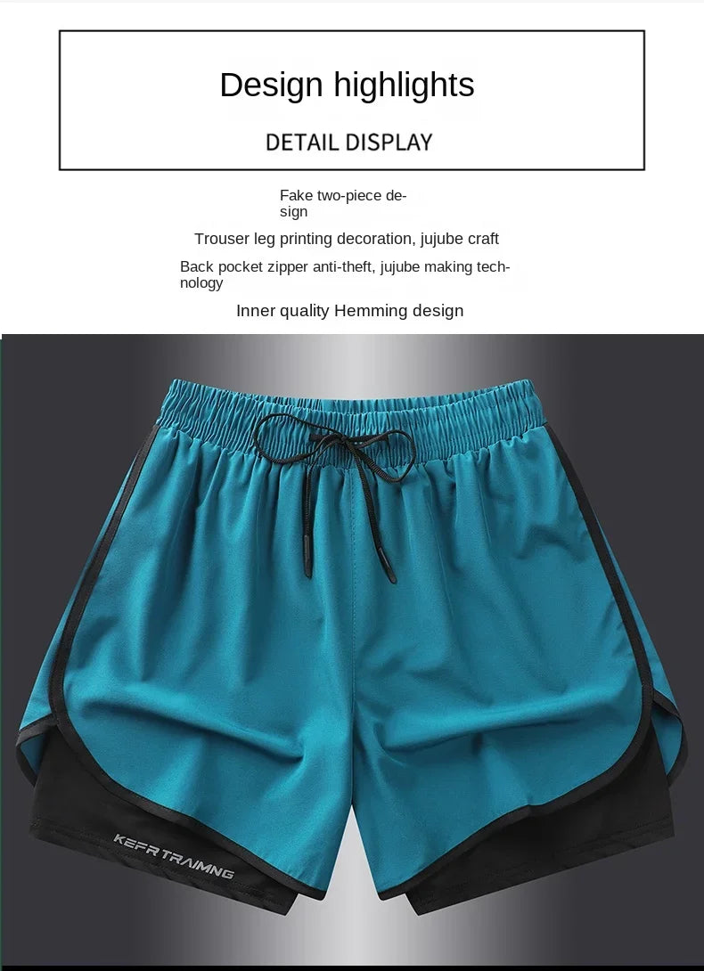 Men's & Women's Anti-Glare Double Layer Sports Shorts | Summer Style