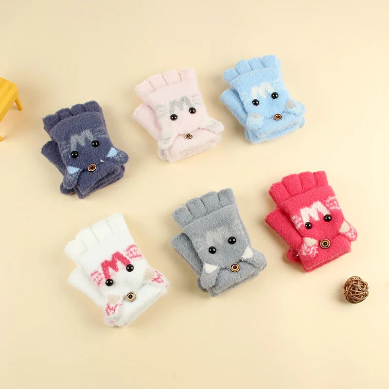 Kids Winter Fleece Gloves | Cozy Plush Mittens for Cold Weather