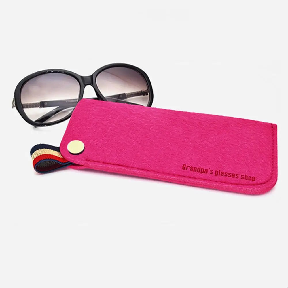 Colorful Felt Sunglasses Storage Bags for Men and Women