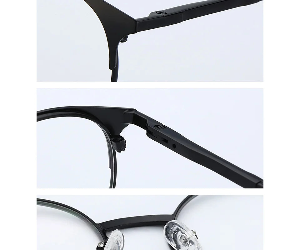 Trendy Round Progressive Metal Prescription Eyeglasses for All