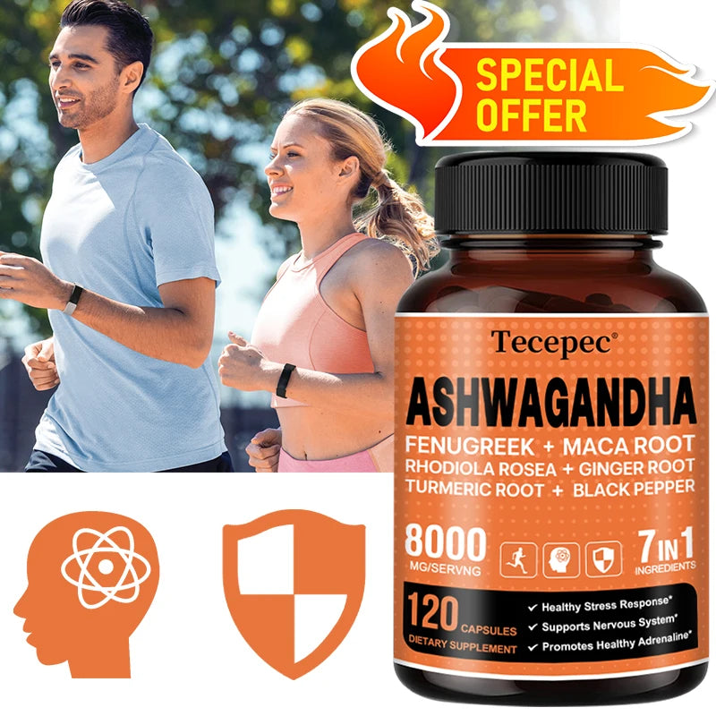 7 in 1 Ashwagandha Supplement for Mood, Strength & Energy Boost