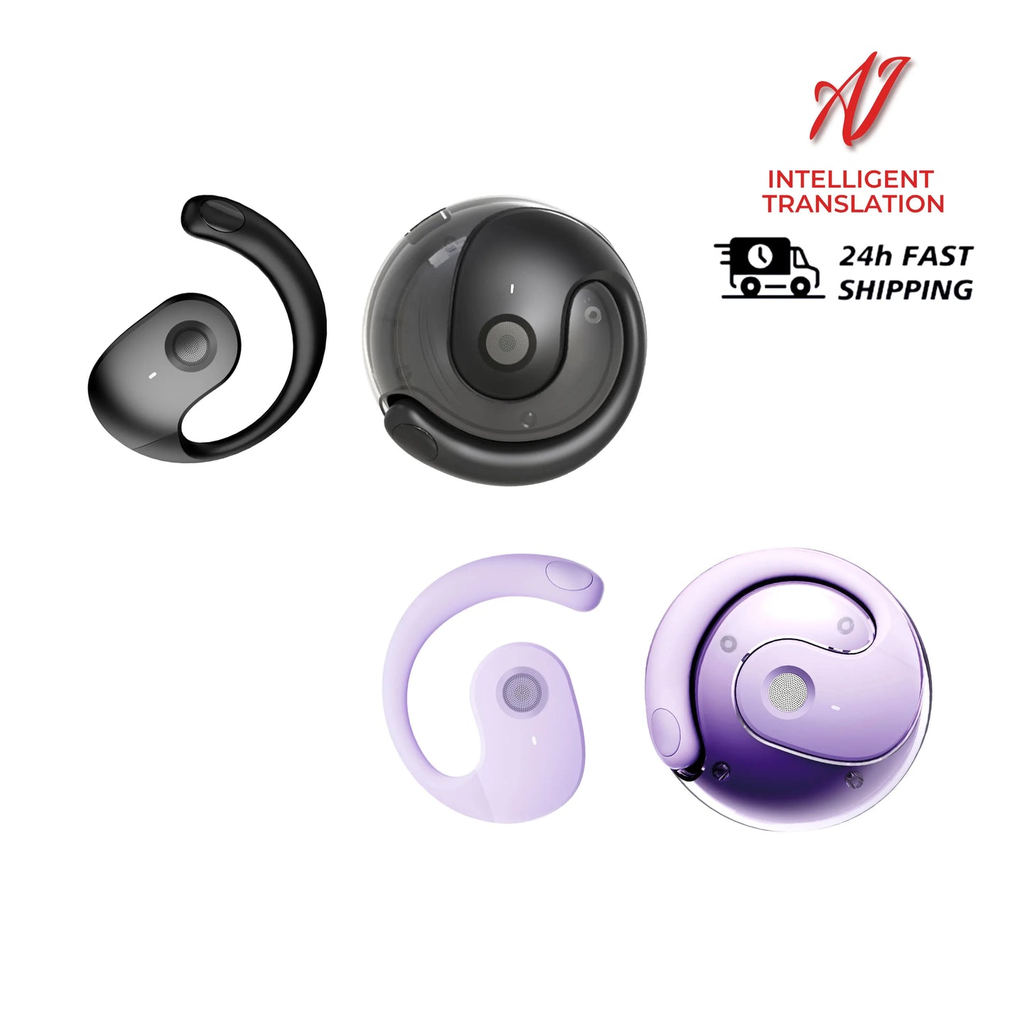 Smart Waterproof Wireless Translation Earbuds for Seamless Communication
