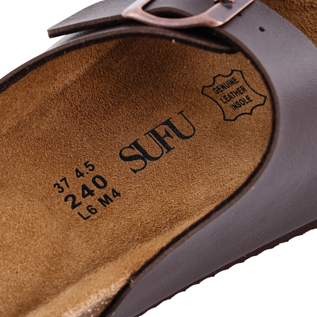 Women's Soft Footbed Leather Sandals | Retro Cork Comfort