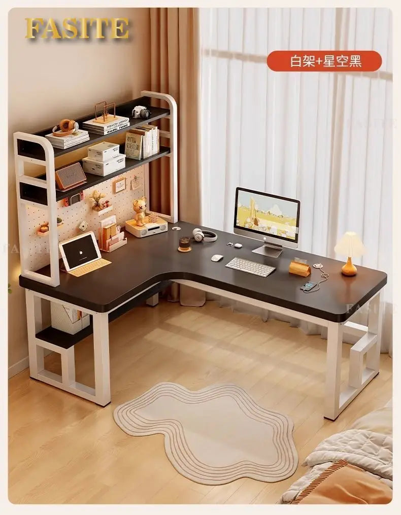 Premium Solid Wood Corner Computer Desk | Modern Workspace Solution