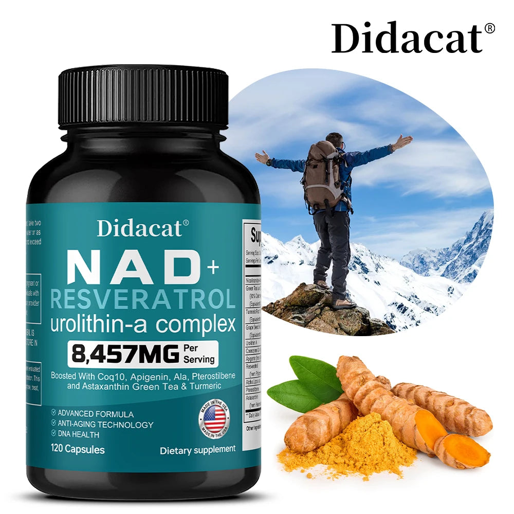 NAD+ Resveratrol Capsules | Antioxidant & Anti-Aging Support