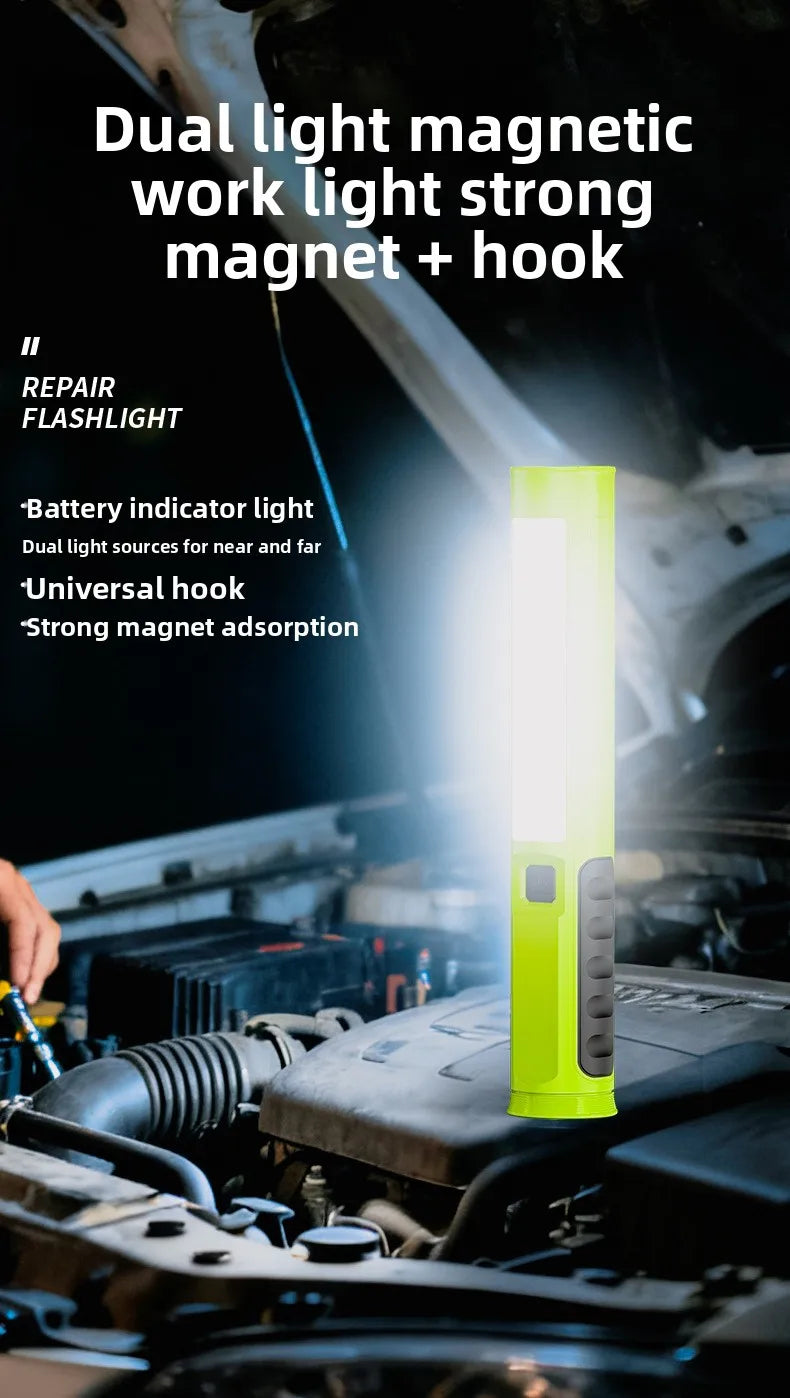 Dual-Side COB Foldable Work Light | Super Bright Emergency Flashlight