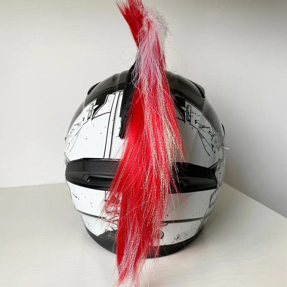 Mohawk Motorcycle Helmet Wig | Unique Helmet Decoration