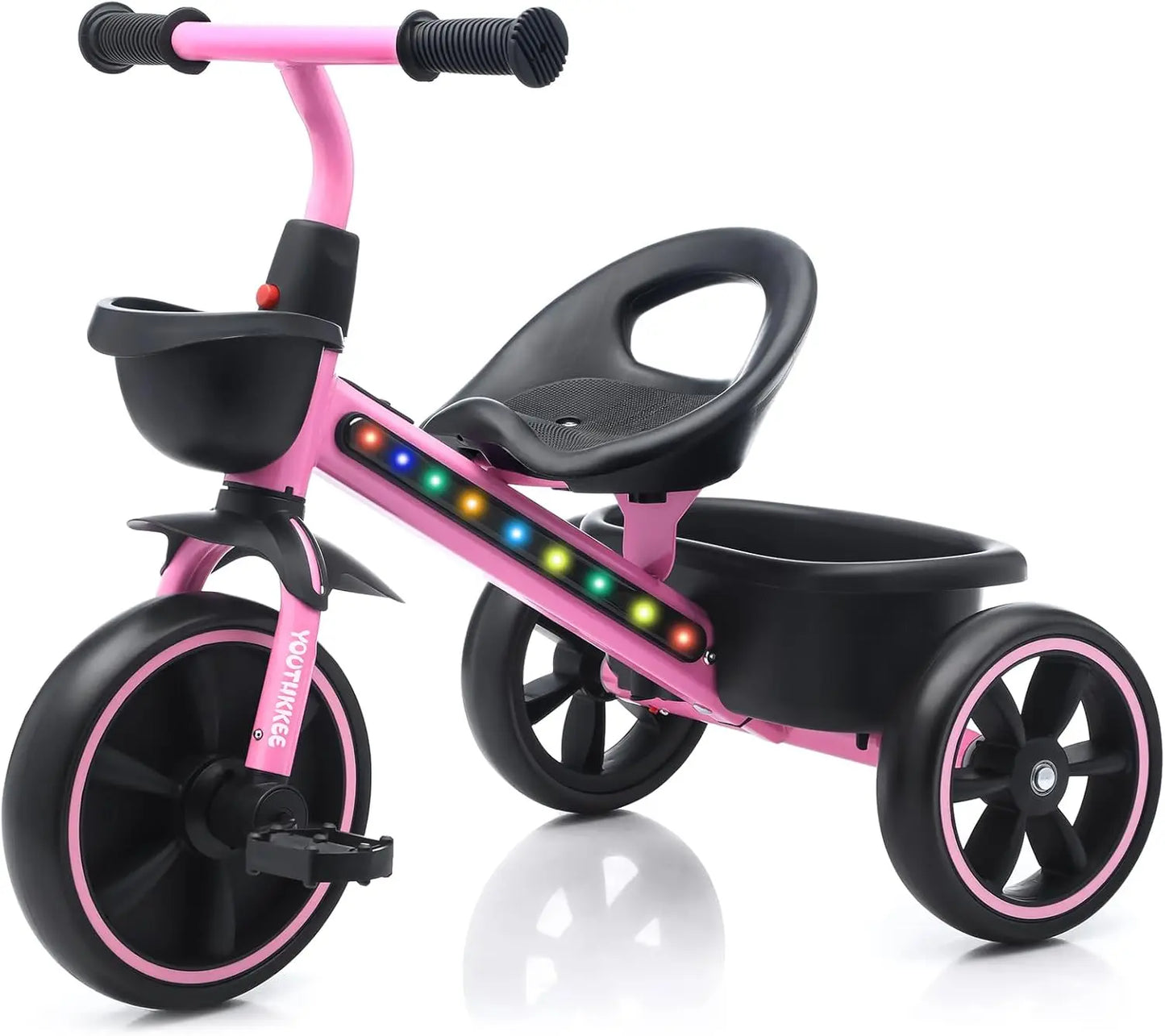 Kids Tricycle with LED Lights | Safe & Fun for Toddlers