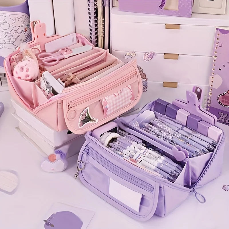 Large Capacity Student Pencil Case | Multi-Functional Storage Bag