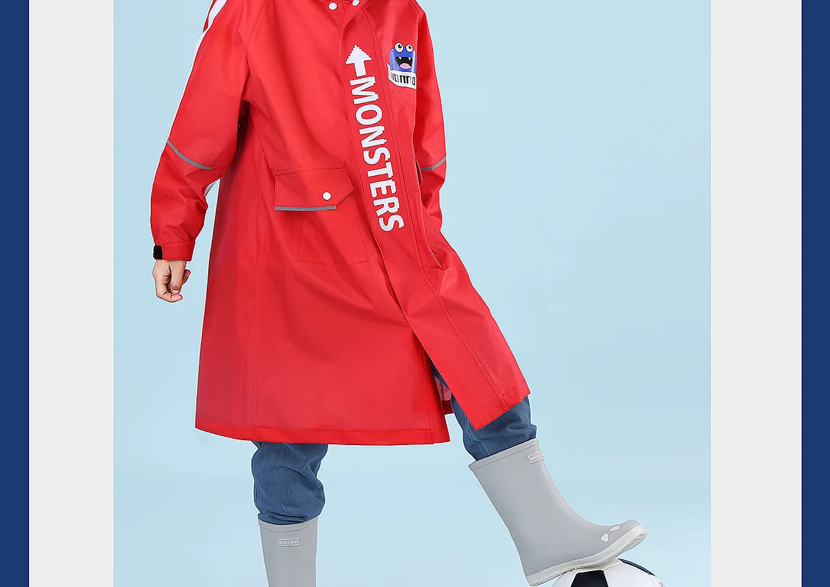 Children's Waterproof Raincoat with Schoolbag | Perfect for School Days
