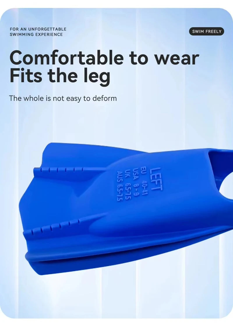 Adjustable Short Swimming Flippers | Comfortable Swim Fins