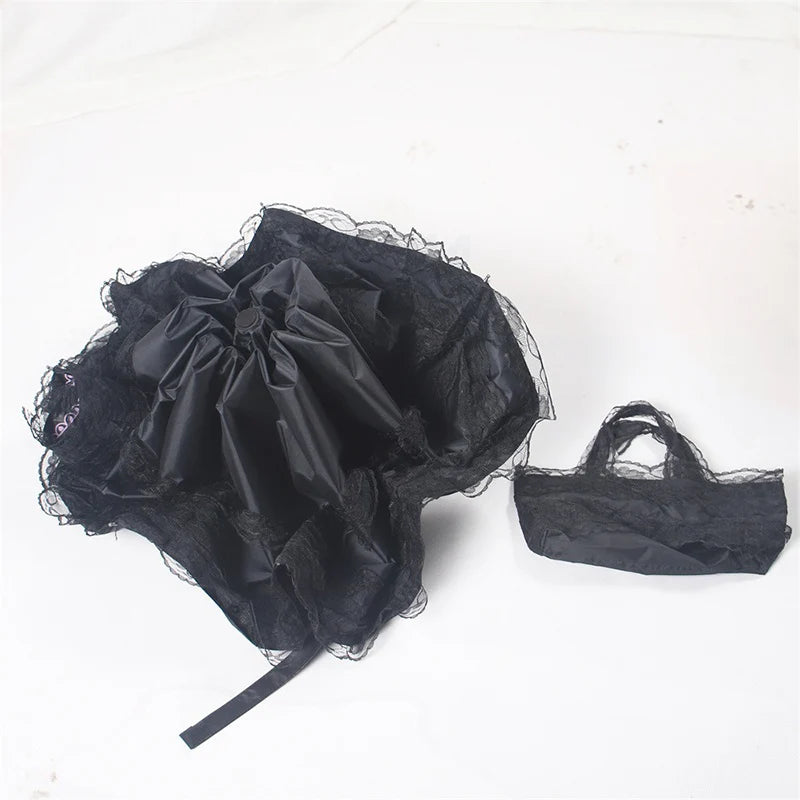 Vintage Lace Parasol | Foldable Gothic Umbrella for Sun Protection