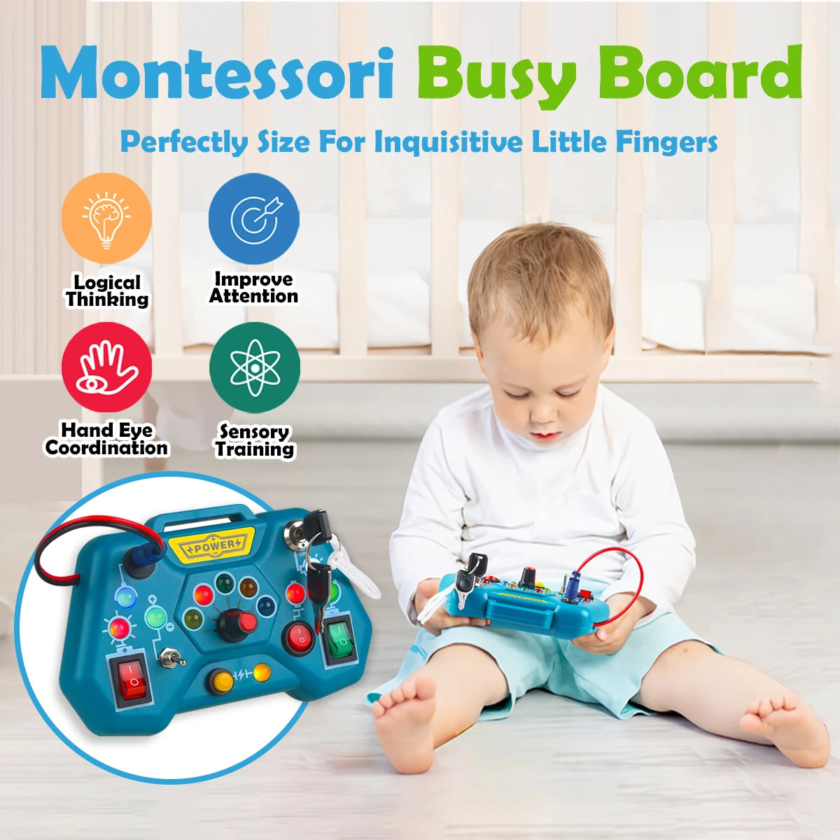 Educational Montessori Busy Board Toys for Toddlers | Fun Learning