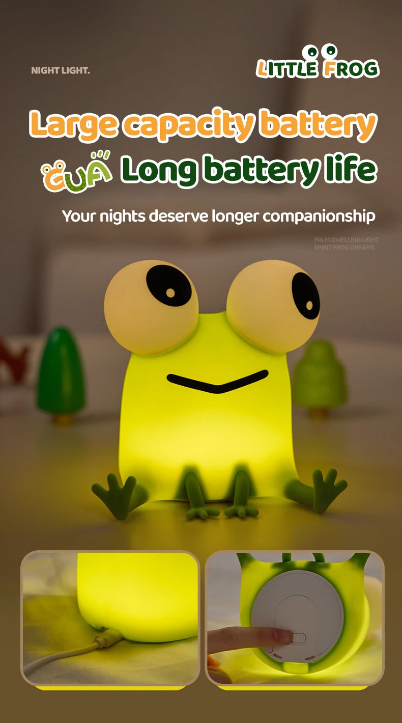 Lámpara de Mesa LED de Animales Kawaii | Luz Nocturna Divertida y Segura para Niños
