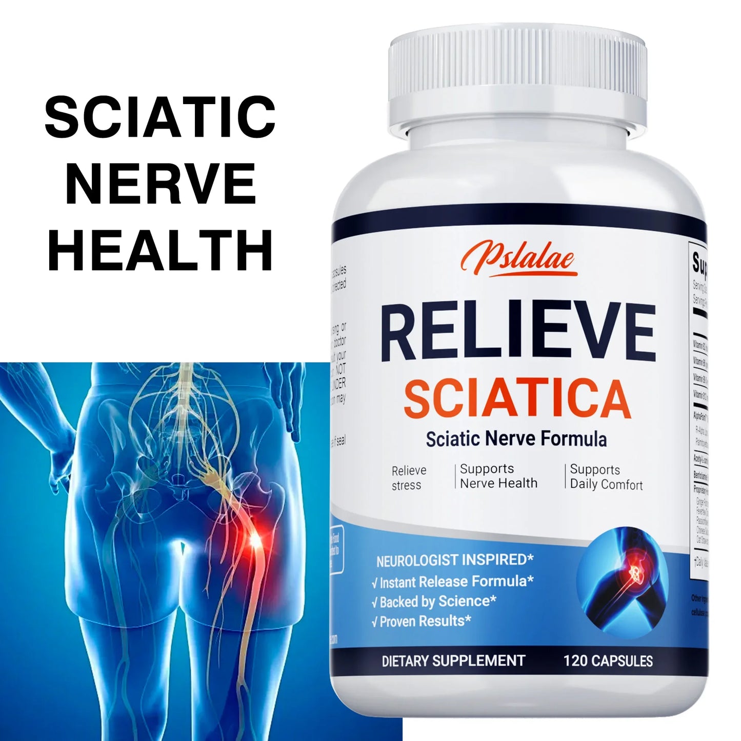 Natural Sciatica Relief Capsules for Joint & Nerve Health