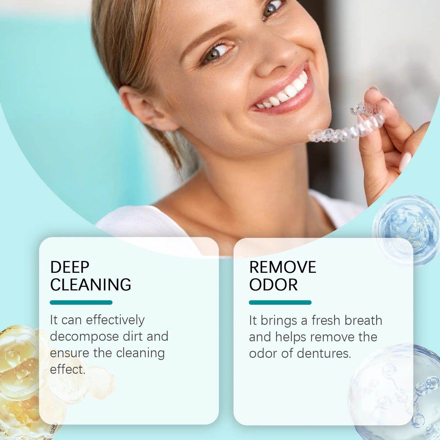 Denture & Retainer Cleansing Tablets | Deep Clean & Gentle Care