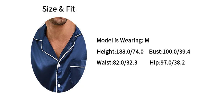 Men's Summer Pajamas Set | Comfortable Short Sleeve Sleepwear