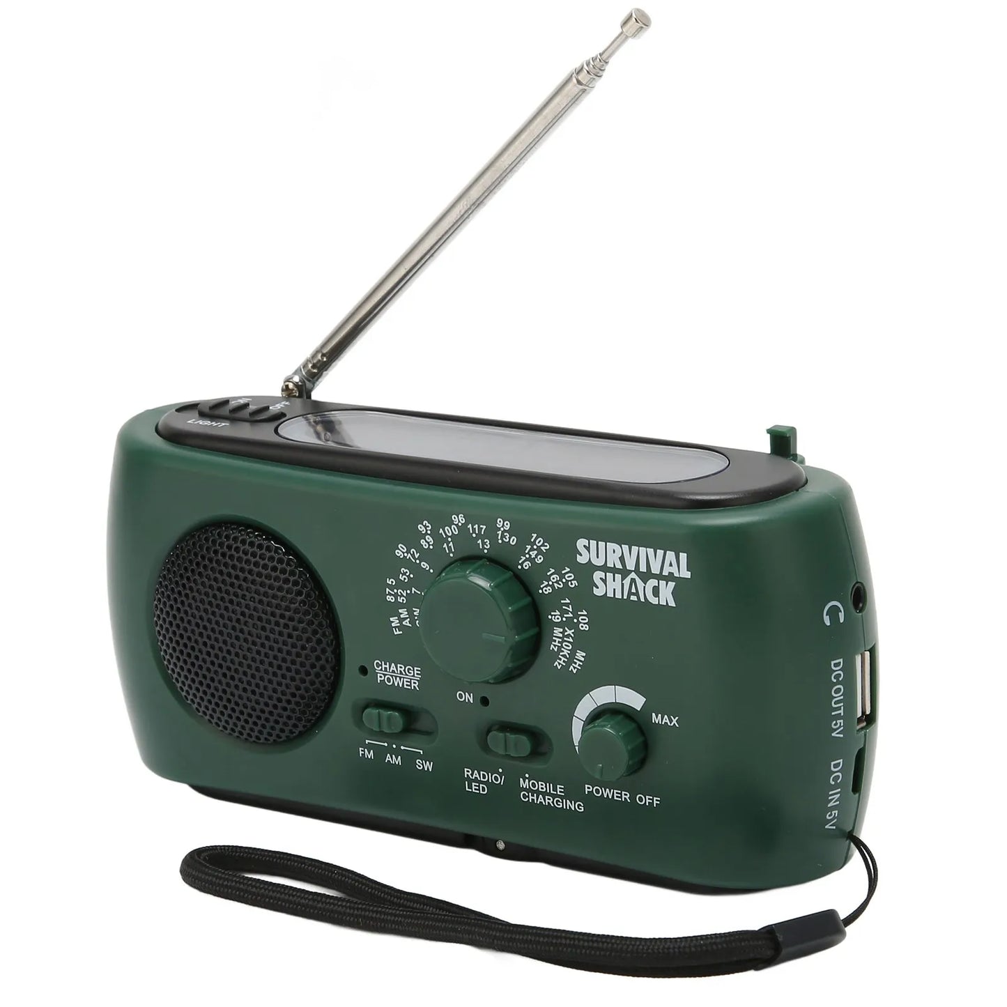 Portable Hand Crank Weather Radio with LED Torch | Multi-Band