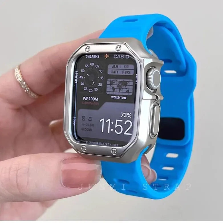 Soft Silicone Sport Strap & Case for Smartwatch | Comfort & Style