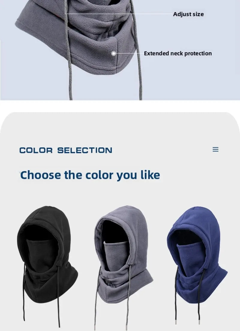 Unisex Winter Fleece Balaclava | Thick Warm Face Mask Neck Warmer