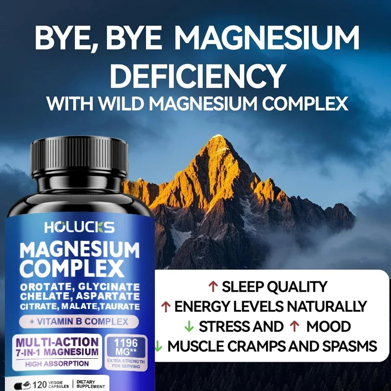 Magnesium Complex Supplements for Brain Health & Relaxation