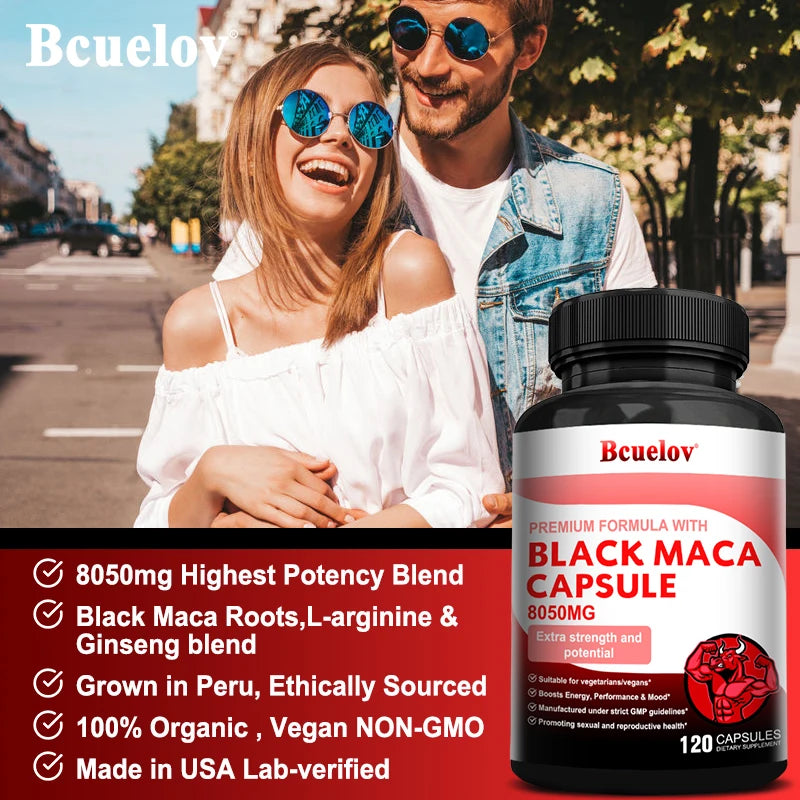 Powerful Black Maca Supplement for Energy & Endurance Boost