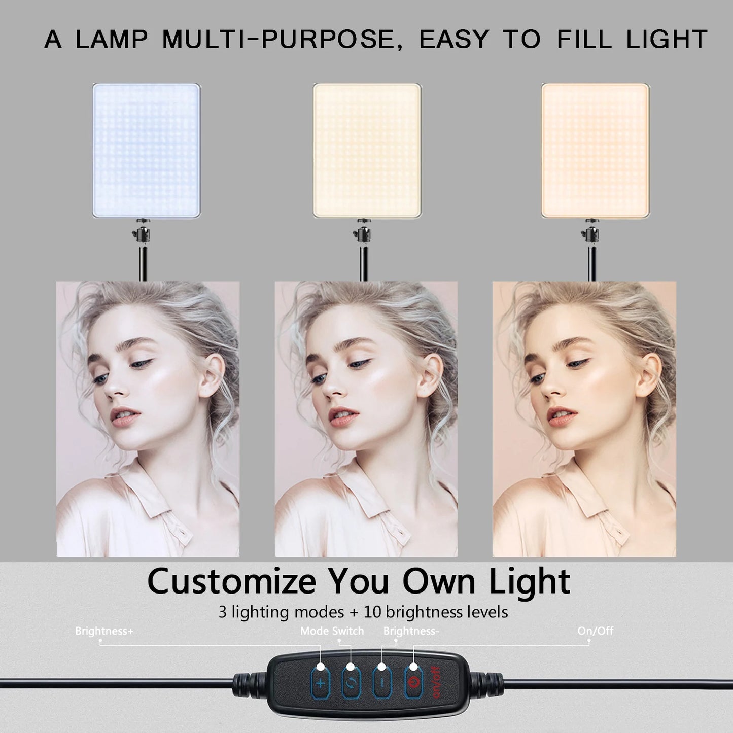 LED Video Lights for Live Streaming & Photography | Adjustable Tripod
