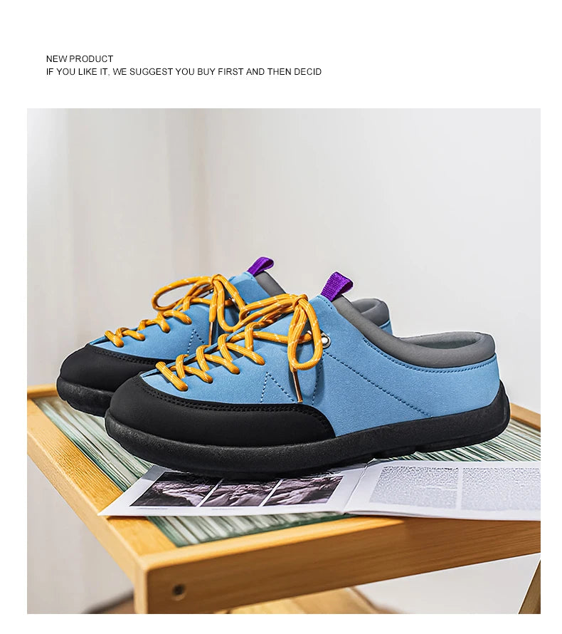 Men's Backless Slip-On Casual Sports Shoes | Comfortable & Stylish