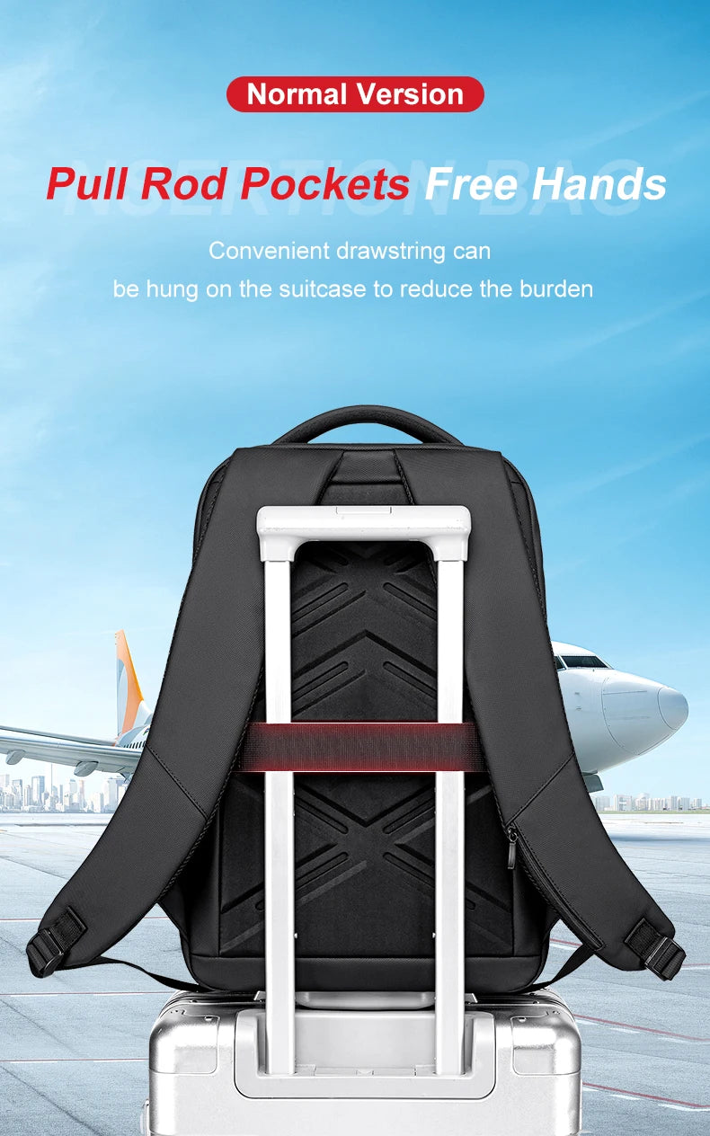 Men's 16-Inch Laptop Backpack | Expandable Travel Bag with High Capacity