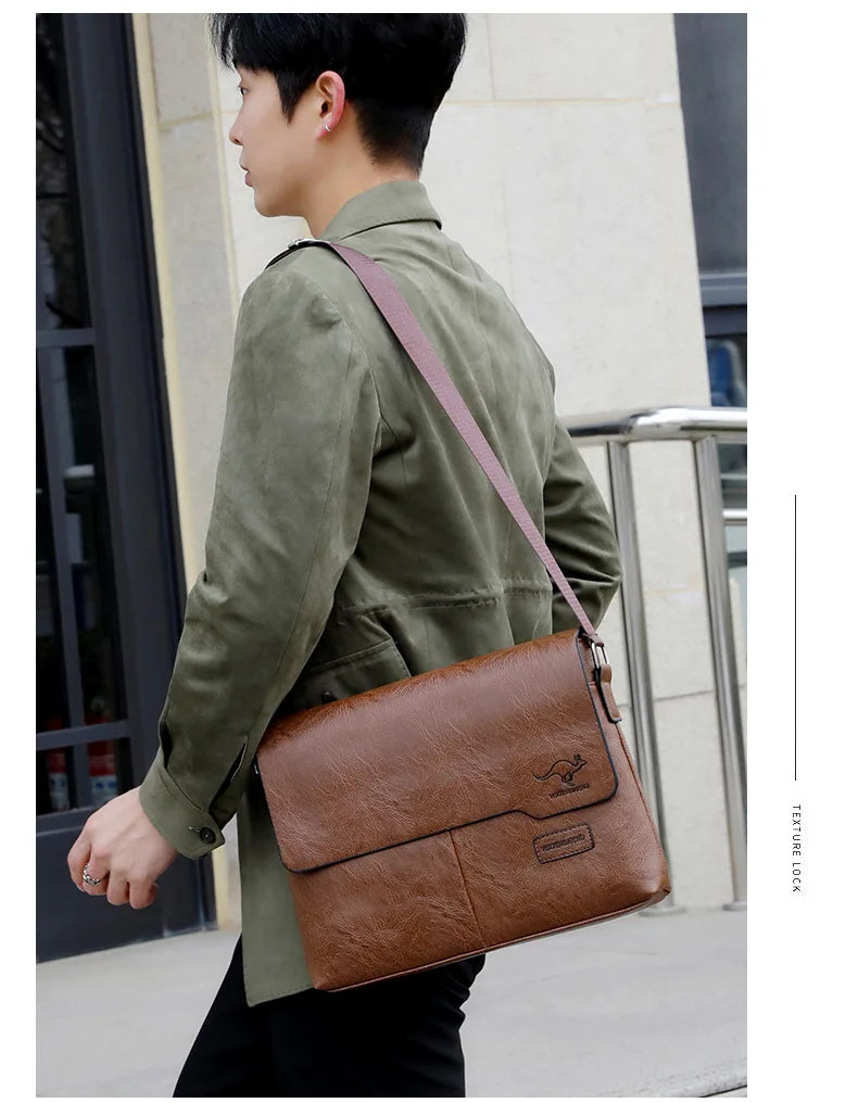 Stylish PU Leather Business Shoulder Bag | Ideal for Professionals