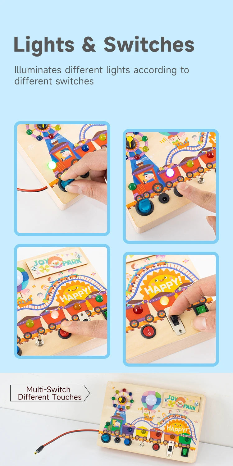 Engaging LED Busy Board | Interactive Sensory Toy for Kids