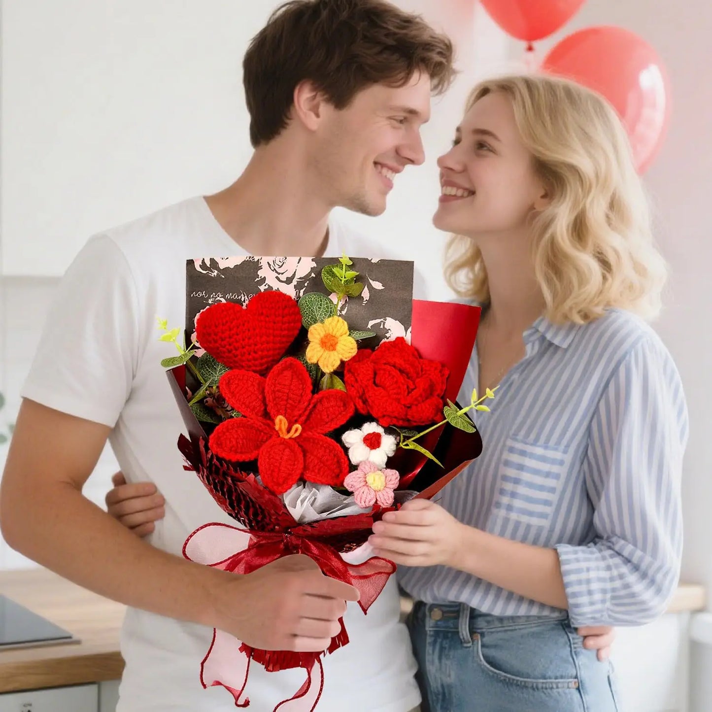 Ramo de flores de rosas de ganchillo hechas a mano | Regalo perfecto para cualquier ocasión